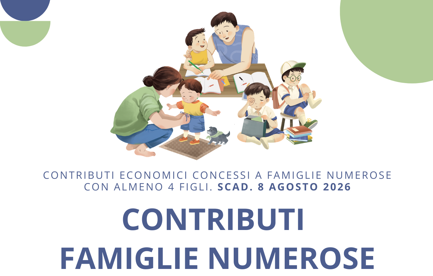 Contributo per famiglie con almeno 4 figli